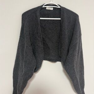 Babaton Dark Gray Open-Front Shrug